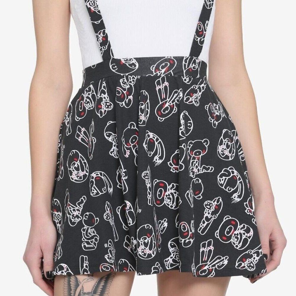 Goth Emo Gloomy Bear Suspender Skirt XS, S, M, L